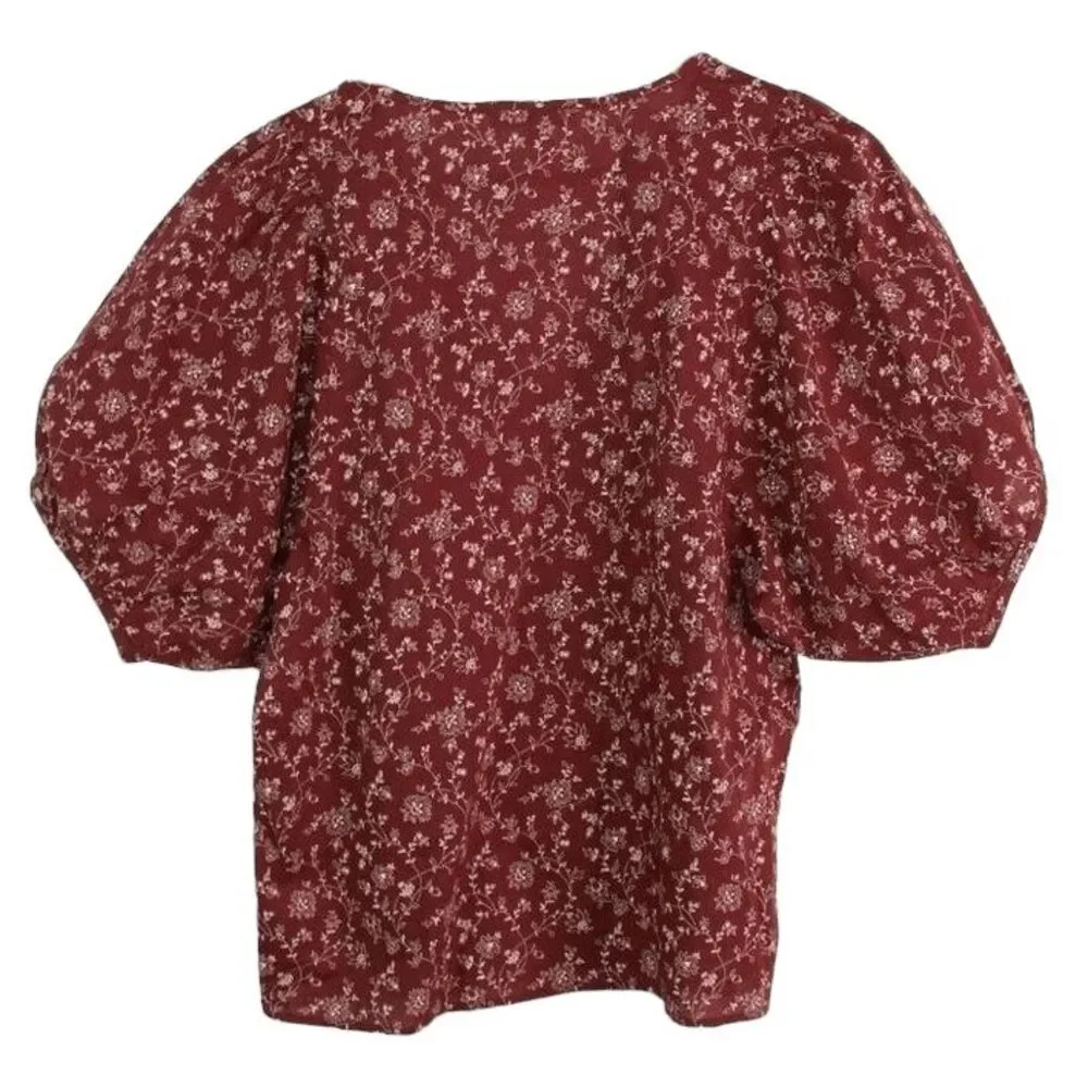 NWT Madewell Floral V-Neck Top‎ Sz S